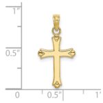 10K Polished Cross Charm - Image 3
