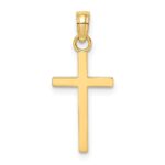 10K Polished Small Cross Charm