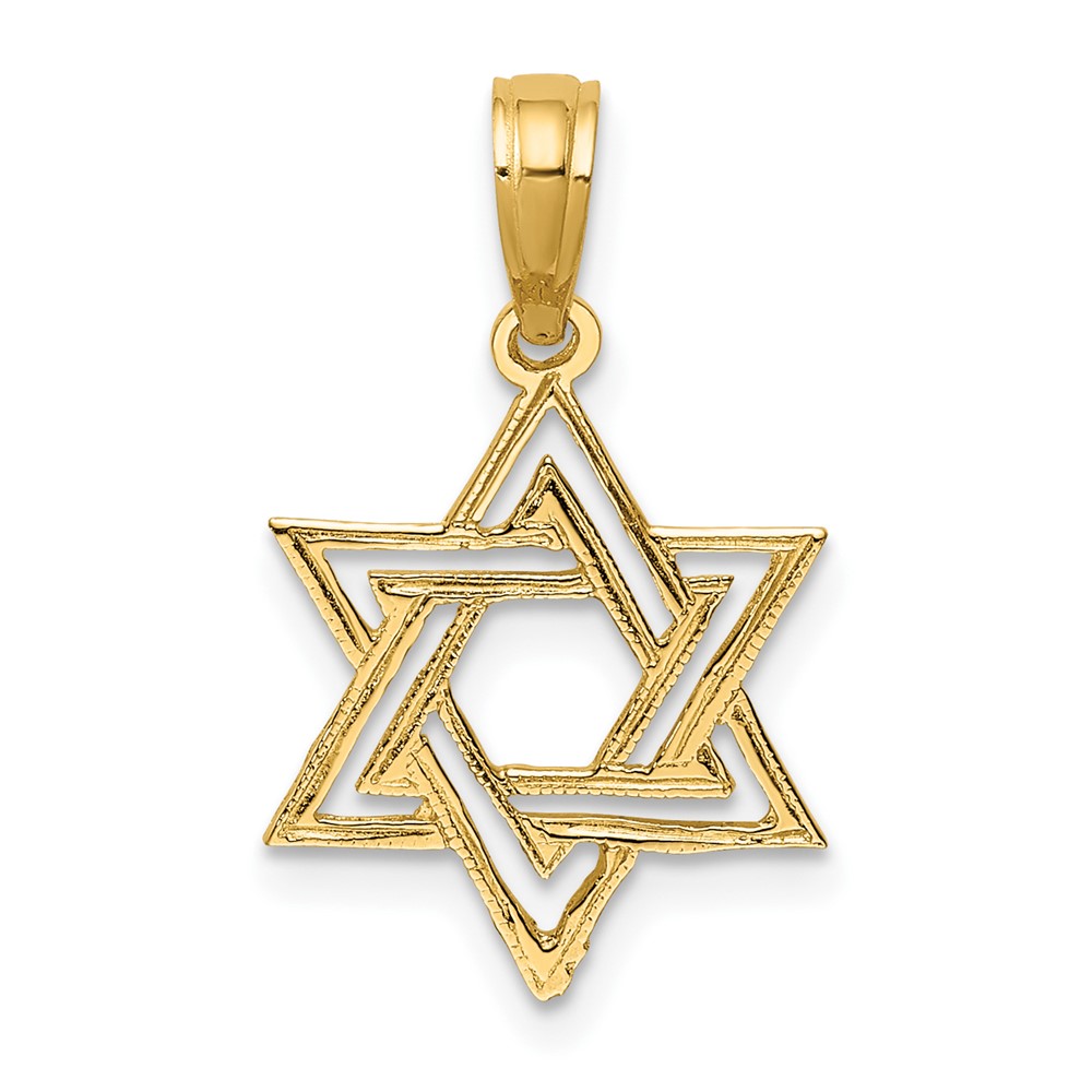 10K8418.jpg 10K Polished Star Of David Charm - Image 1