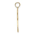 10K Polished and Textured Fancy Cross Charm - Image 2