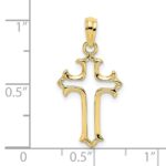 10K Cut-Out Cross Charm - Image 3