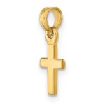 10K Polished Mini Cross Charm - Image 5