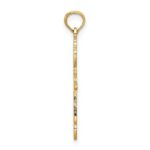 10K Polished Cut-Out Cross Charm - Image 2