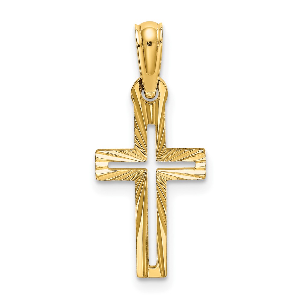 10K8499.jpg 10K D/C Cross Charm - Image 1