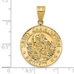 10K Polished Saint Christopher Coin Charm - Image 3