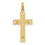 10K Cut-Out Heart I LOVE JESUS Crucifix Charm - Image 4