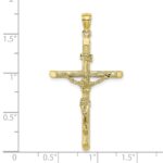 10K Textured Crucifix Charm - Image 3
