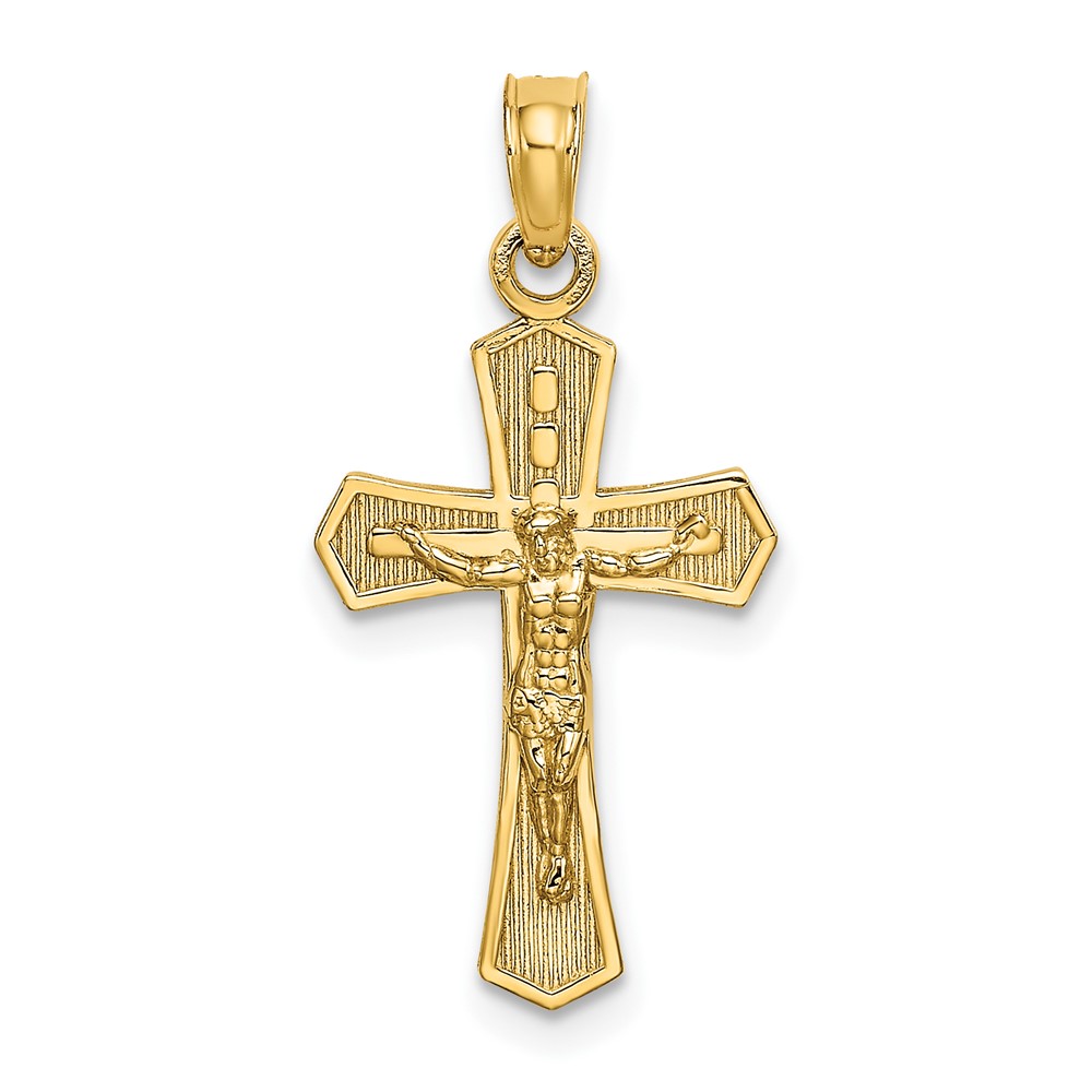 10K8582.jpg 10K Crucifix W/ Beveled Edges Charm - Image 1