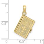 10K 3-D Moveable Santa Biblia Book/Spanish Bible Charm - Image 5