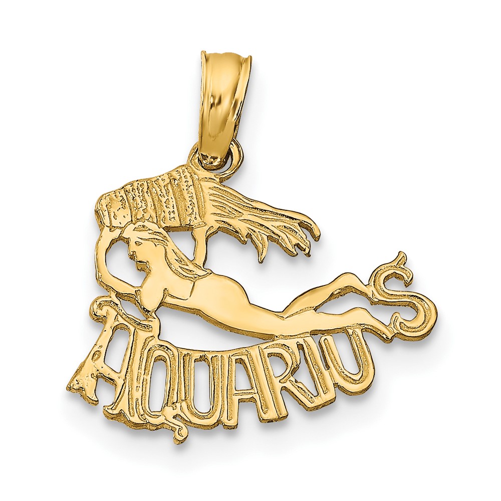 10K8944.jpg 10K AQUARIUS Zodiac Charm - Image 1