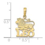 10K LEO Zodiac Charm - Image 3