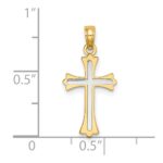 10k Two-tone Center Cross Charm - Image 3