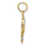 10K w/Rhodium 2-D Seahorse Charm - Image 2