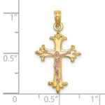 10K Two-Tone Crucifix Charm - Image 3