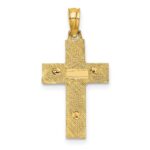 10K Two-Tone Latin Crucifix Charm - Image 4