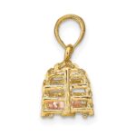 10K Two-tone 3D Lobster Trap W/Moveable Lobster Pendant - Image 2