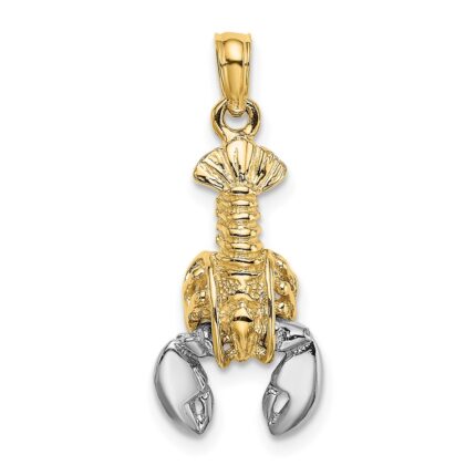 10K w/Rhodium 2-D Moveable Lobster Charm
