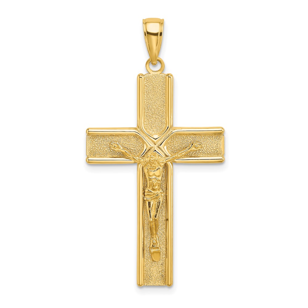 10K9242.jpg 10K W/ Satin Finish Crucifix Charm - Image 1