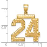 10ky Casted Large Diamond-cut Number 24 Charm - Image 3