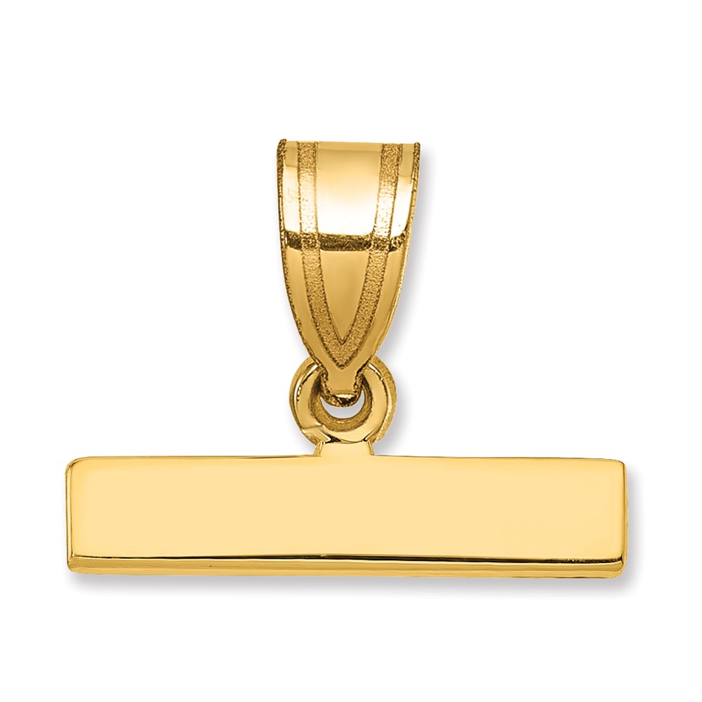 10LPTOP.jpg 10ky Casted Large Polished Top Charm - Image 1