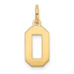 10k Small Satin Number 0 Charm - Image 4