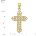 10k Fleur De Lis Cross Charm - Image 3
