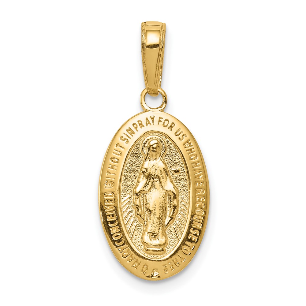 10M1431.jpg 10k Miraculous Medal Pendant - Image 1