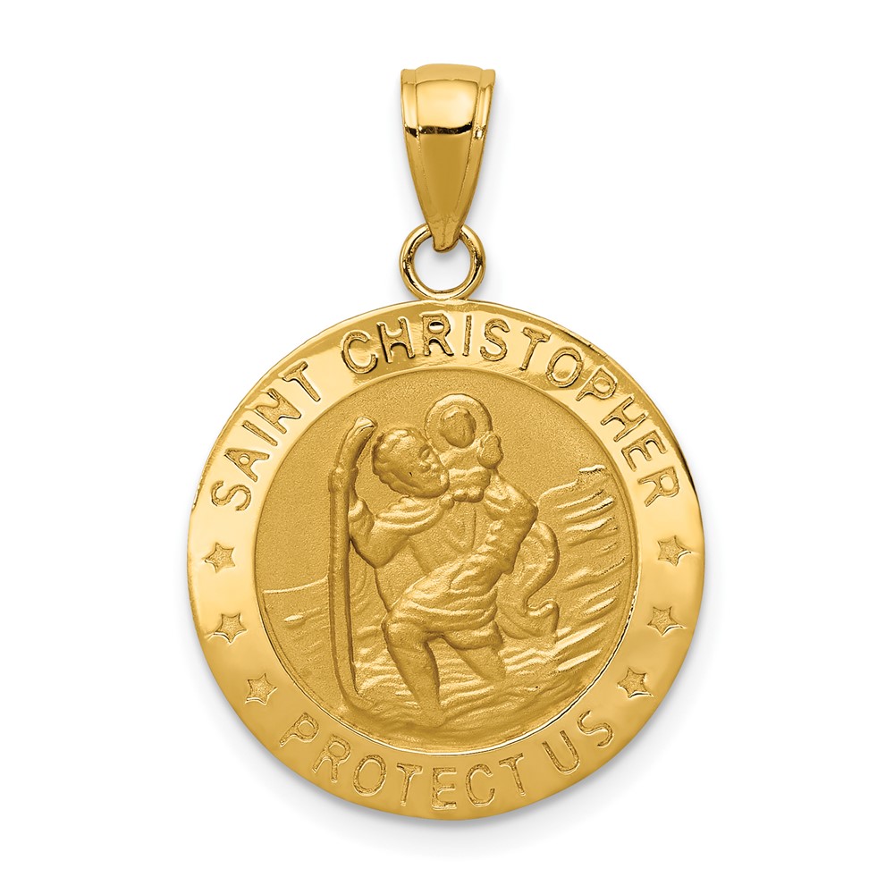 10M1483.jpg 10k Saint Christopher Medal Pendant - Image 1