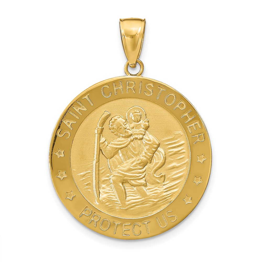 10M1485.jpg 10k Saint Christopher Medal Pendant - Image 1