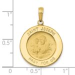 10k Saint Joseph Medal Pendant - Image 3