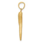 10k Solid D/C Italian Horn Charm - Image 2