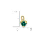 10ky May Green Crystal Birthstone Heart Charm - Image 4