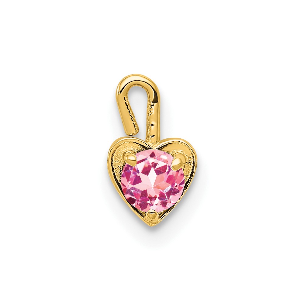10M348.jpg 10ky October Synthetic Birthstone Heart Charm - Image 1