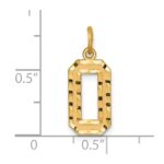 10ky Casted Medium Diamond-cut Number 0 Charm - Image 3