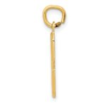 10k Medium Polished Number 3 Charm - Image 2