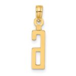 10K Number 6 Block Charm - Image 4
