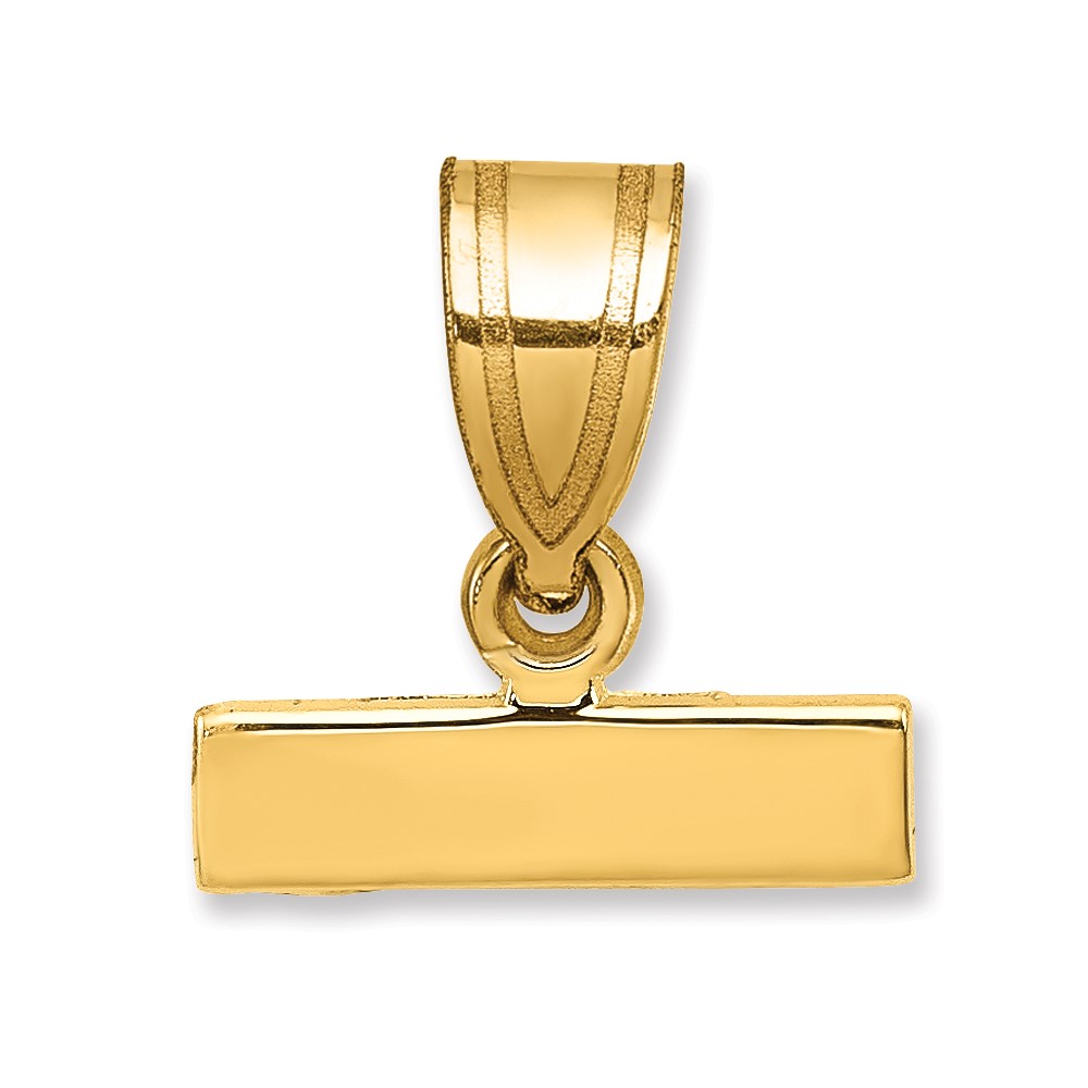 10SPTOP.jpg 10ky Casted Small Polished Top Charm - Image 1