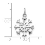 10k White Gold Snowflake Charm - Image 2