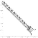 10k WG 6.8mm Hand-polished Flat Beveled Curb Link Bracelet - Image 2