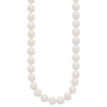 10k 8-9mm White Near Round Freshwater Cultured Pearl Necklace - Image 2