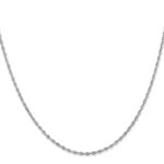 10k White Gold 1.85mm D/C Quadruple Rope Chain - Image 2