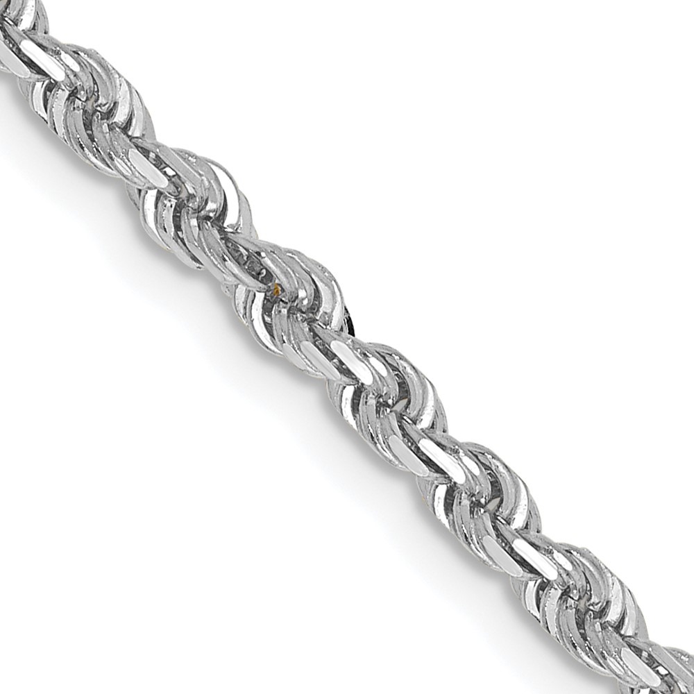 10WQT023.jpg 10k White Gold 3mm D/C Quadruple Rope Chain - Image 1