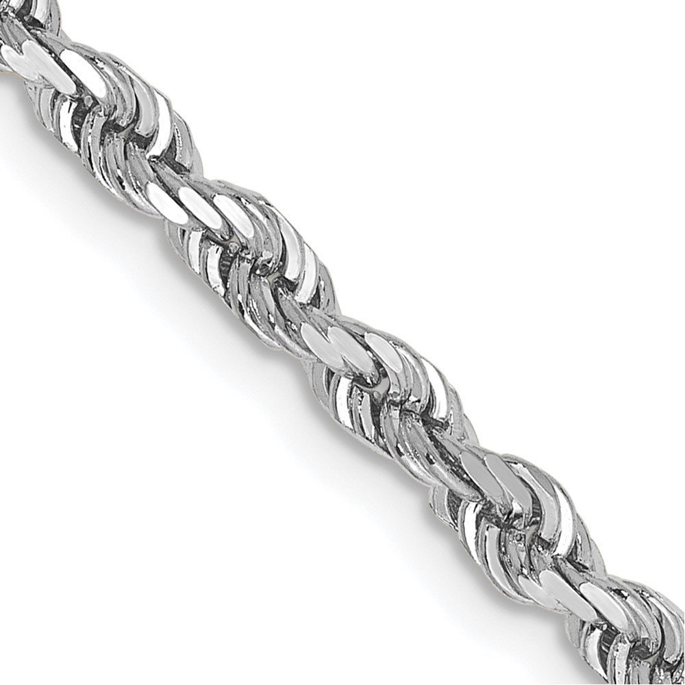 10WQT025.jpg 10k White Gold 3.35mm D/C Quadruple Rope Chain - Image 1