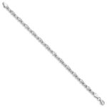 10k White Gold Polished Heart & X Bracelet - Image 2