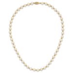 10k 6-7mm White Near Round Freshwater Cultured Pearl Beaded 18 inch Necklace - Image 3