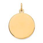 10K Plain .018 Gauge 17.75x17.75mm Circular Engravable Disc Charm