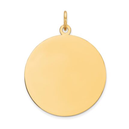 10K Plain .018 Gauge 24x24mm Circular Engravable Disc Charm