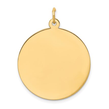 10K Plain .018 Gauge 25x25mm Circular Engravable Disc Charm