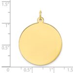 10K Plain .018 Gauge 25x25mm Circular Engravable Disc Charm - Image 2