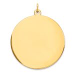 10K Plain .018 Gauge 31.75x31.75mm Circular Engravable Disc Charm